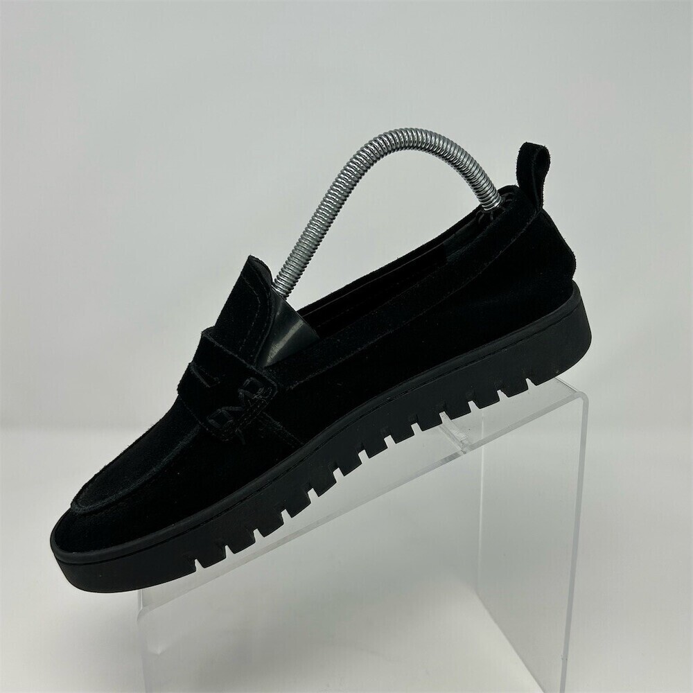 Vionic Uptown Loafer Womens Black Suede Penny Loafers Slip-On Lug Sole Size 9 - Picture 5 of 13